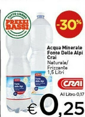 Crai Acqua offerta