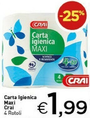 Crai Carta igienica offerta