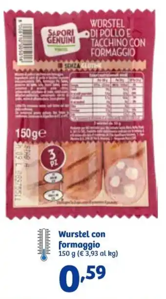 In'S Mercato Wurstel con formaggio 150 g offerta