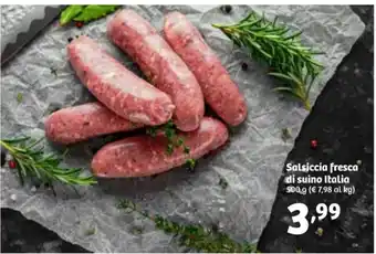 In'S Mercato Salsiccia fresca di suino Italia 500 g offerta