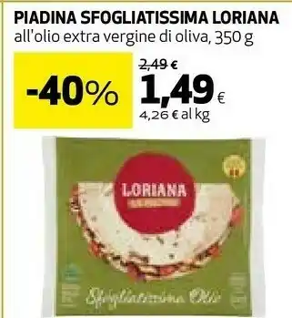 Coop Sfogliatissima la piadina all'olio extravergine di oliva 350 g(ml) offerta