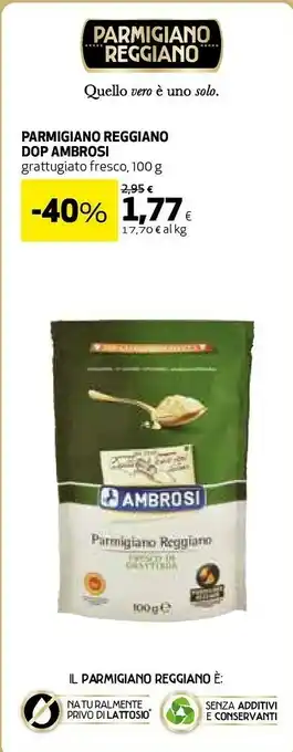Coop Parmigiano reggiano dop grattugiato fresco offerta