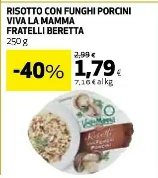 Coop Risotto con funghi porcini viva la mamma 300 g(ml) offerta