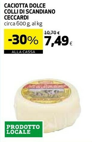 Coop Caciotta offerta