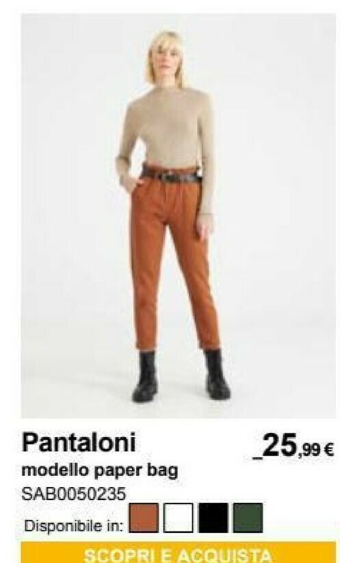 Pantaloni uomo offerta di Terranova