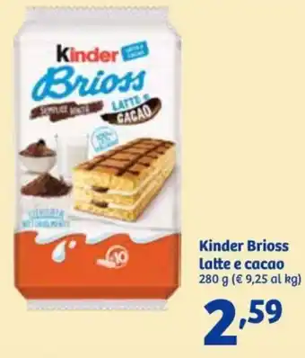 In'S Mercato Kinder Brioss Latte e cacao 280 g offerta