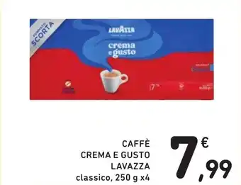 Spazio Conad CAFFÈ CREMA E GUSTO LAVAZZA classico, 250 g x4 offerta