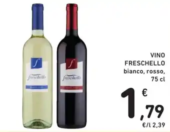 Spazio Conad VINO FRESCHELLO bianco, rosso, 75 cl offerta