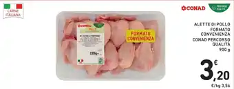 Spazio Conad ALETTE DI POLLO FORMATO CONVENIENZA CONAD PERCORSO QUALITÀ 900 g offerta