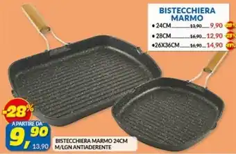 Risparmio Casa BISTECCHIERA MARMO 24CM M/LGN ANTIADERENTE offerta