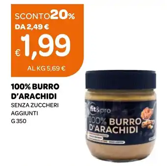 Ekom 100% BURRO D'ARACHIDI SENZA ZUCCHERI AGGIUNTI g 350 offerta