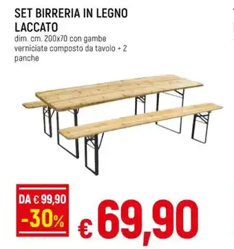 Famila Superstore SET BIRRERIA IN LEGNO LACCATO offerta