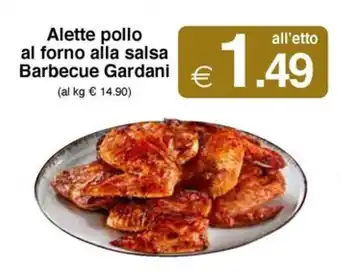 Sì con te Superstore Alette pollo al forno alla salsa Barbecue Gardani offerta