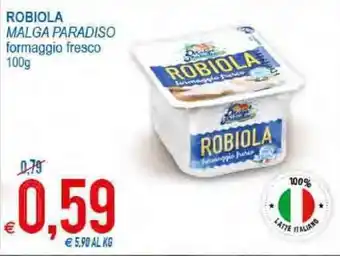 MD Discount Malga Paradiso Robiola 100g offerta