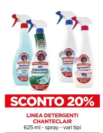 Unicoop LINEA DETERGENTI CHANTECLAIR 625 ml - spray - vari tipi offerta