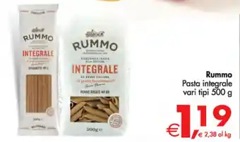 Deco Supermercati Rummo Pasta integrale vari tipi 500 g offerta