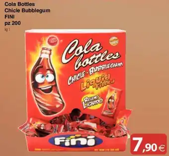 Docks Cash&Carry Fini Cola Bottles Chicle Bubblegum 200 pz 1 kg offerta