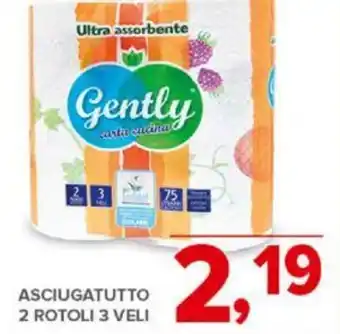 Todis ASCIUGATUTTO 2 ROTOLI 3 VELI offerta