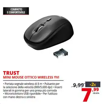 Comet Trust Mini Mouse Ottico Wireless YVI offerta