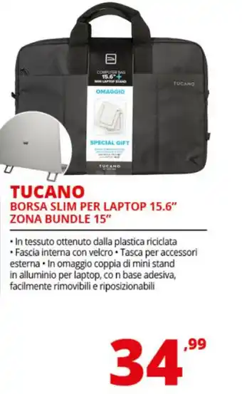 Comet Tucano Borsa Slim Per Laptop 15.6" Zona Bundle 15" offerta