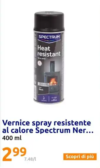 Action Vernice spray resistente al calore Spectrum Ner 400 ml offerta