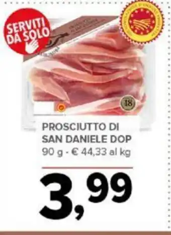 Todis PROSCIUTTO DI SAN DANIELE DOP 90 g offerta