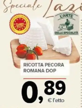 Todis RICOTTA PECORA ROMANA DOP offerta