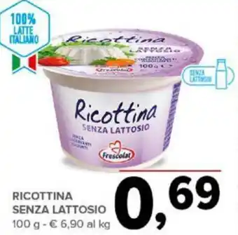 Todis RICOTTINA SENZA LATTOSIO 100 g offerta