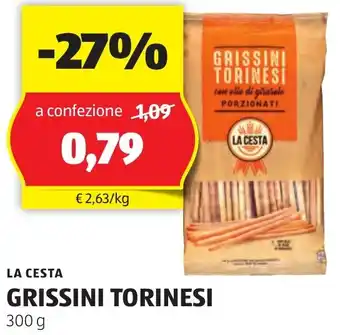 ALDI LA CESTA GRISSINI TORINESI 300 g offerta