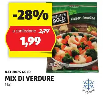 ALDI NATURE'S GOLD MIX DI VERDURE 1kg offerta