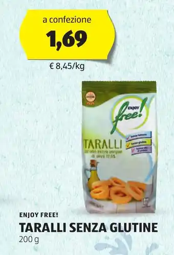 ALDI ENJOY FREE! TARALLI SENZA GLUTINE 200 g offerta