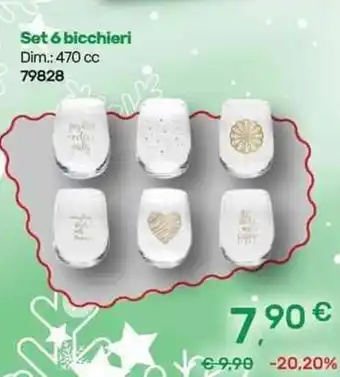 Set 6 Bicchieri