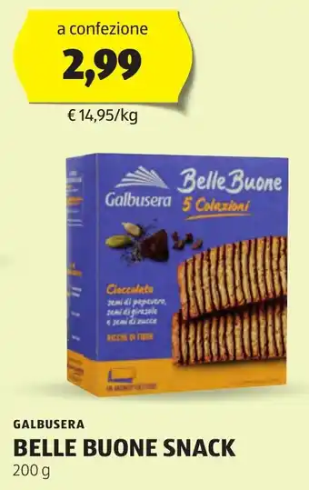 ALDI GALBUSERA BELLE BUONE SNACK 200 g offerta