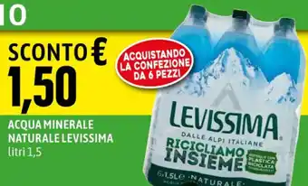 Emi Supermercati ACQUA MINERALE NATURALE LEVISSIMA litri 1,5 offerta