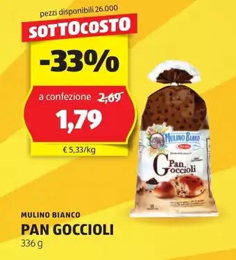 ALDI MULINO BIANCO PAN GOCCIOLI 336 g offerta