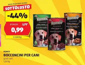 ALDI ROMEO BOCCONCINI PER CANI gusti vari 1,24 kg offerta