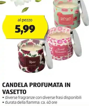 ALDI CANDELA PROFUMATA IN VASETTO offerta