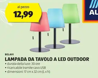 ALDI BELAVI LAMPADA DA TAVOLO A LED OUTDOOR offerta