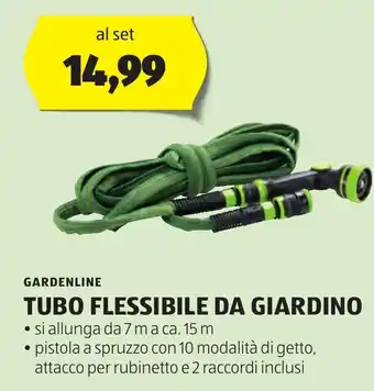 ALDI GARDENLINE TUBO FLESSIBILE DA GIARDINO offerta