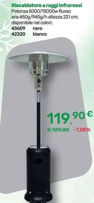 Riscaldatore a raggi infrarossi