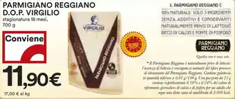 Coop PARMIGIANO REGGIANO D.O.P. VIRGILIO stagionatura 18 mesi, 700 g offerta