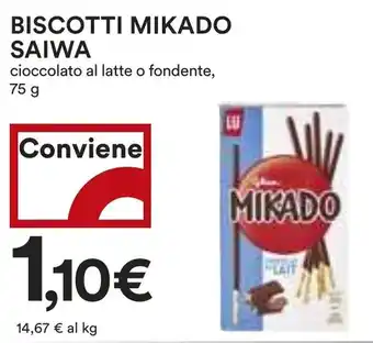 Coop BISCOTTI MIKADO SAIWA cioccolato al latte o fondente, 75 g offerta