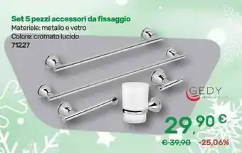Set 5 pezzi accessori da fissaggio