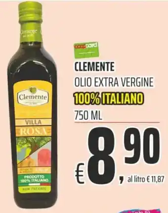 Coop Master Alleanza 3.0 CLEMENTE OLIO EXTRA VERGINE 100% ITALIANO 750 ML offerta