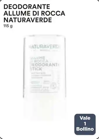 Coop DEODORANTE ALLUME DI ROCCA NATURAVERDE 115 g offerta