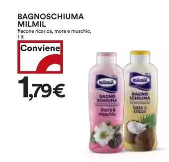 Coop BAGNOSCHIUMA MILMIL flacone ricarica, mora e muschio, 1 It offerta