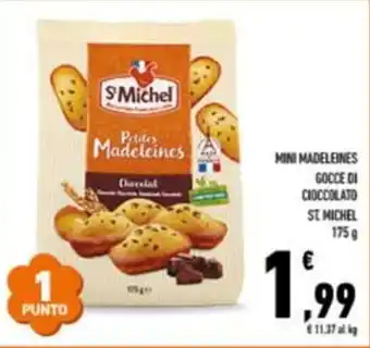 Conad MINI MADELEINES GOCCE DI CIOCCOLATO ST. MICHEL 175g offerta