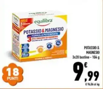 Conad POTASSIO & MAGNESIO 3x20 bustine-104 g offerta