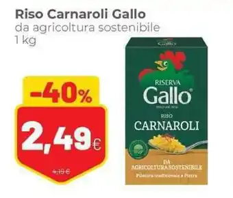 Coop famiglia cooperativa Riso Carnaroli Gallo da agricoltura sostenibile 1 kg offerta