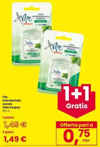 Interspar Filo interdentale cerato XMe Despar 50 m offerta